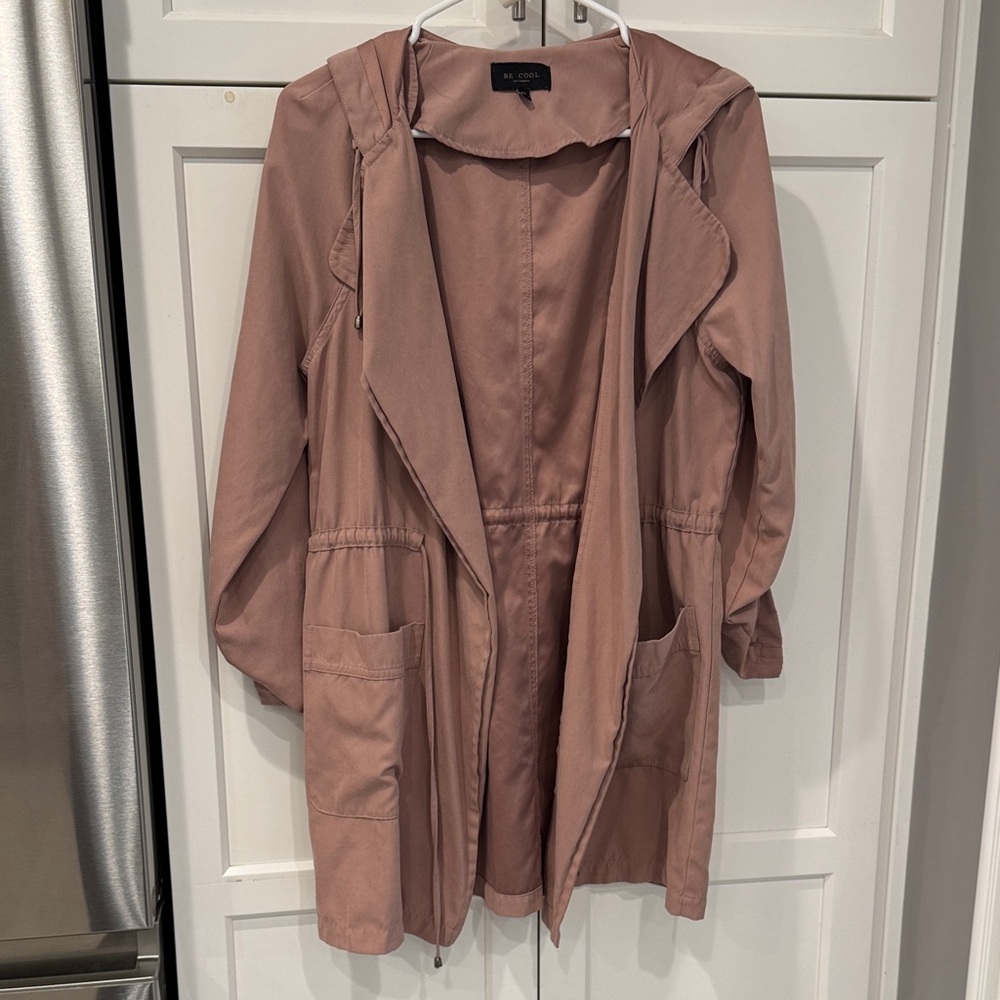 BE COOL Mauve Hooded Trench Coat